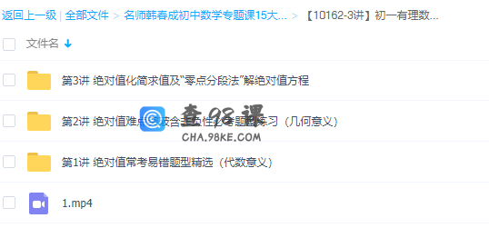 学而思韩春成初一有理数最难知识点绝对值专项突破课程