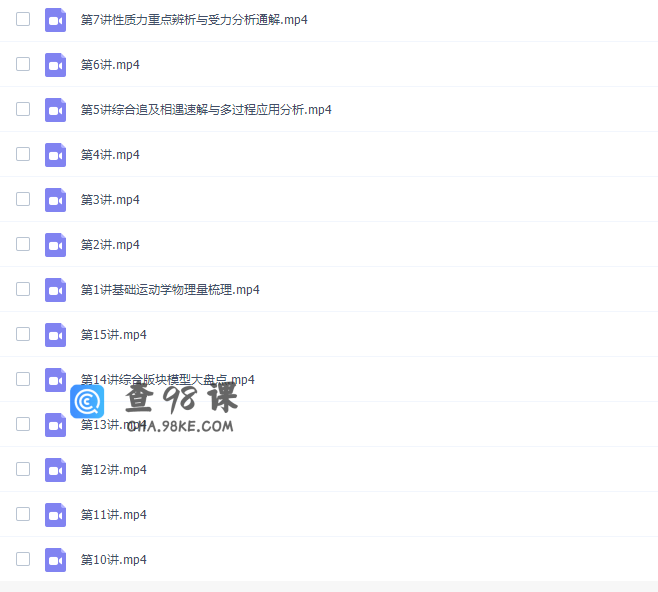 高中物理高途课堂赵星义高一物理2021年秋季班课程