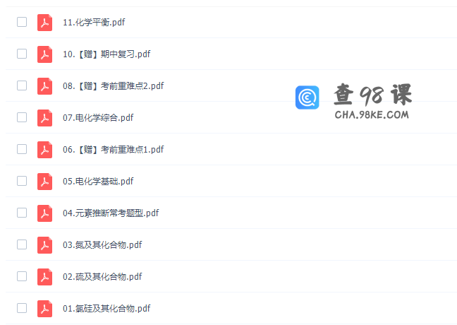 高中化学作业帮金淑俊高三化学2021年秋季尖端班课程