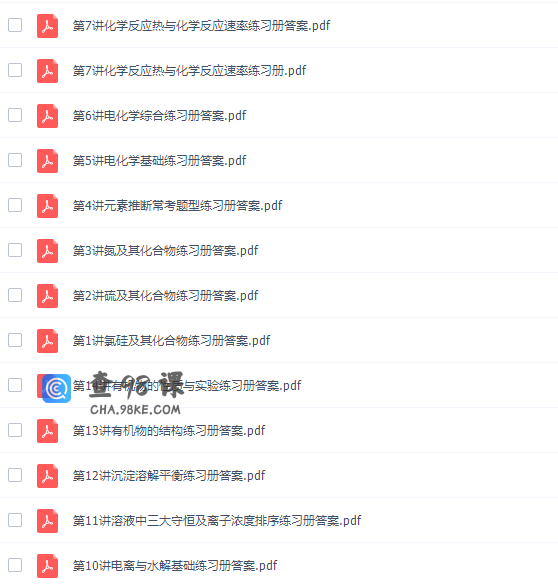 作业帮张文涛高三化学2021秋季冲顶班课程