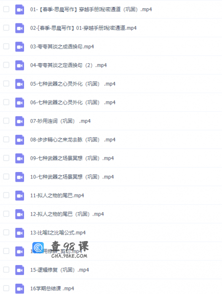 诸葛学堂思晨写作班一阶春季课程