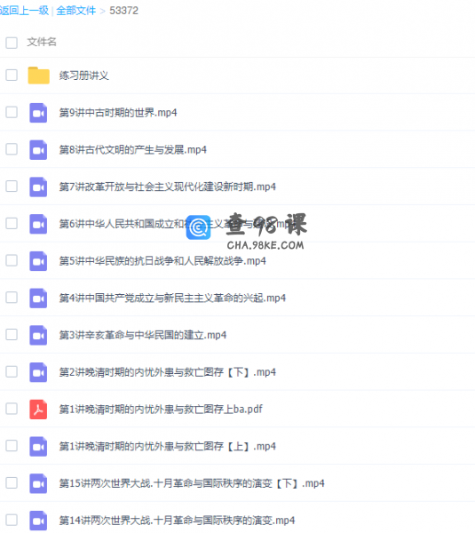 高途课堂朱秀宇高三历史2021年秋季班课程