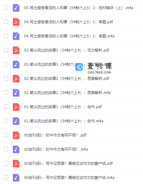 平说语文初中部编版教材作文详解高清完整资源