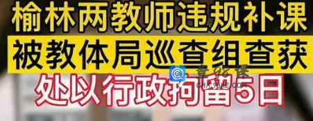 两位老师因违规补课，被处拘留5日，污点或将殃及下一代