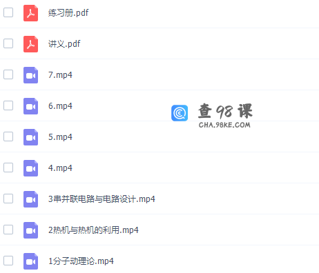 学而思杜春雨初三物理2021年秋季目标S班（退课）课程