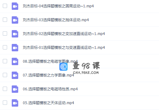 刘杰2022届高考物理目标班二轮复习联报寒假班视频课程完结