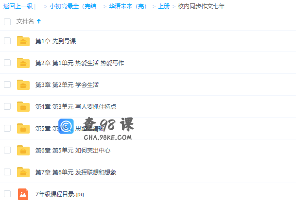 华语未来校内同步作文七年级上册视频课程