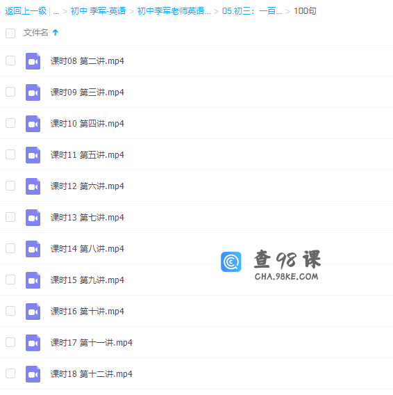 有道李军初中英语100个句子搞定1000单词及语法技巧教学视频