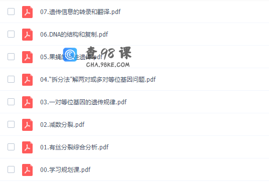 作业帮谢一凡高一生物2022年寒假尖端班课程