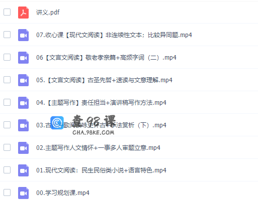 作业帮张亚柔高二语文2022年寒假班课程