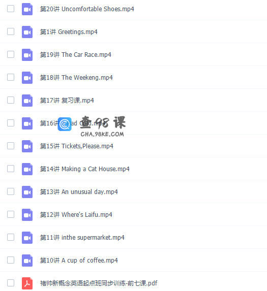 高途课堂褚帅超新概念英语起点班视频课程
