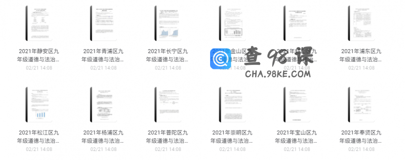 2021年上海九年级道德与法治一模卷(含答案)PDF