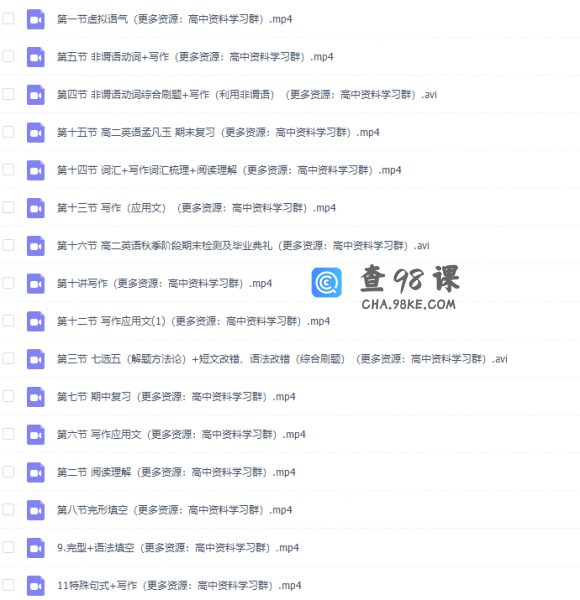 猿辅导高二英语孟凡玉秋季视频课程完结