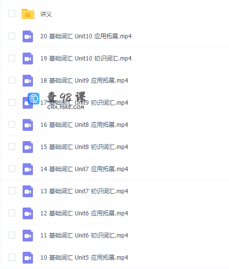 考研朱伟恋练有词词汇5500基础词汇1（全20集）