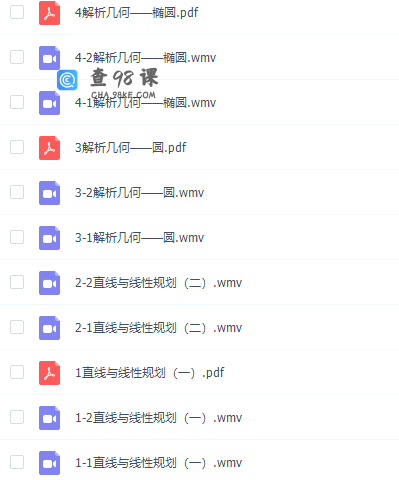 李永乐高考数学一轮复习解析几何专题课程