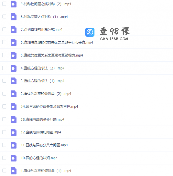 高中数学建哥指针数学之直线与圆专题视频课程