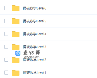 数学思维课《捅破数学Level1~6》视频课程