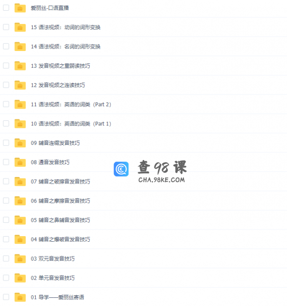 有道精品课爱丽丝口语能力全攻略视频课程完结