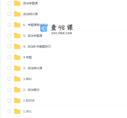 高考政治学魁榜必修一、必修二、必修三、必修四知识点课程