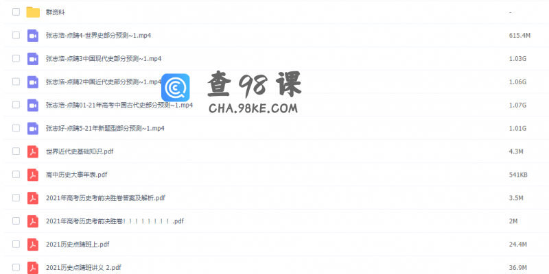 高中历史有道历史张志浩2021届高考历史押题点睛班课程