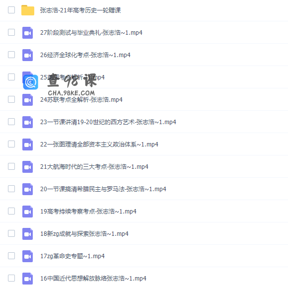 有道精品课张志浩历史2021届高考历史一轮网课