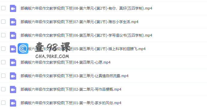 华语未来小学六年级部编版课本作文同步辅导训练提高视频网课