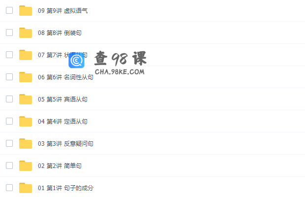 万门中学Lance中考英语句法知识点专项训练网课教学视频