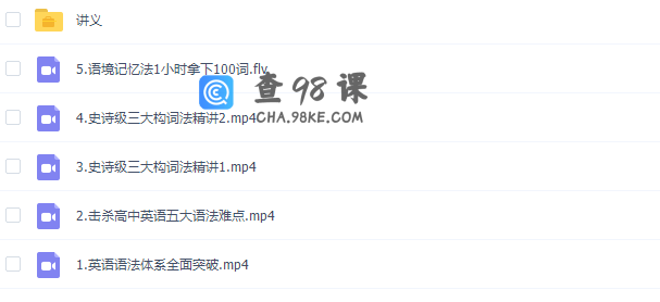 有道精品课李辉高中英语零基础词汇语法导学班（完结）