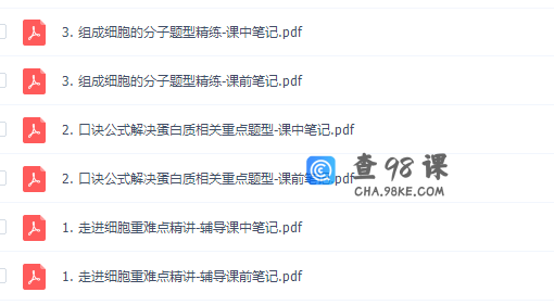 作业帮2021秋邓康尧高一生物尖端班高清视频课程