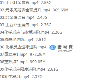 作业帮高一化学林森2021春季冲顶班视频课程