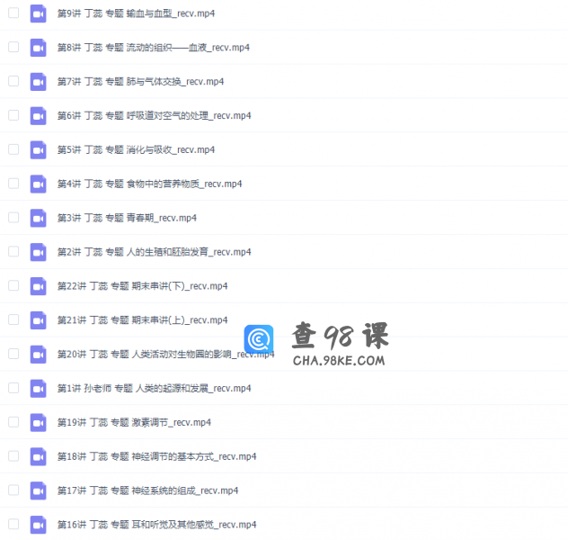 简单学习网丁蕊初一生物下学期视频课程完结