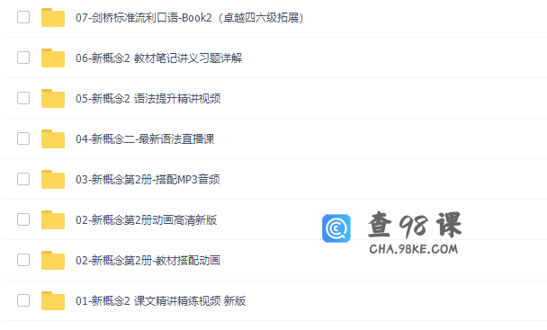 新东方田静新概念英语2册精讲精炼(含语法课) 视频课程合集