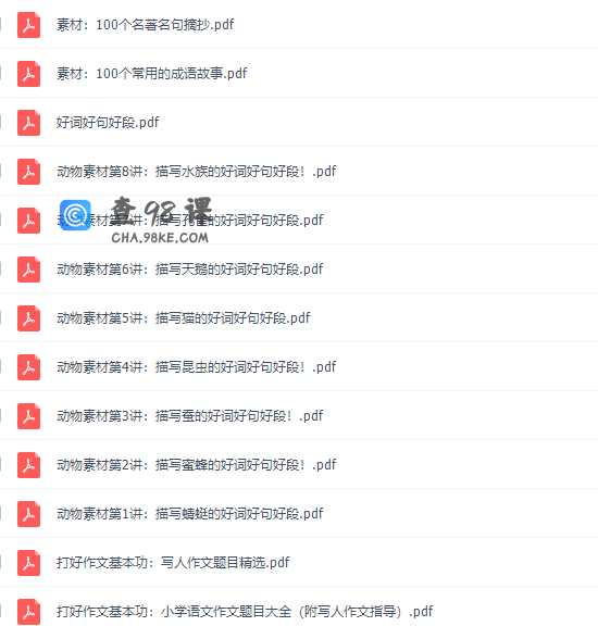 学而思小学语文作文1~6年级写作常用素材（打好作文基本功）