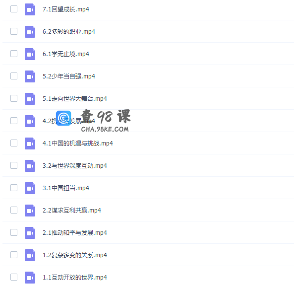 初三政治部编人教版下册同步课（九年级政治同步讲课教学视频）