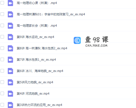 2021秋季林萧高一地理秋季系统班（探索地球脚步）