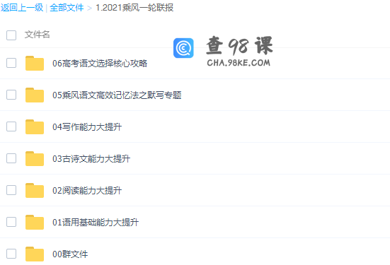 2021高考语文复习乘风语文第一轮全集（能力大提升）