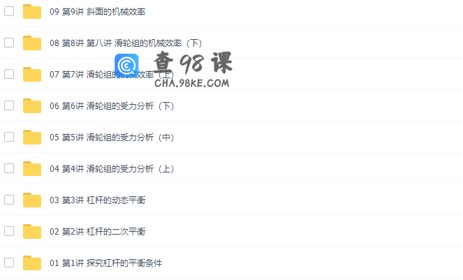 万门中学李邦彦物理（机械及机械效率专题专题突破）