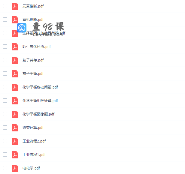 学魁榜史家昕高考化学视频课程（有机推断工业流程冲刺课）