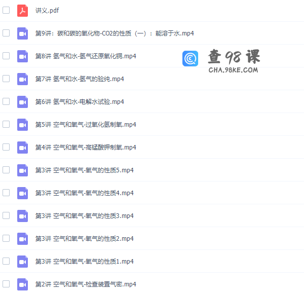 学而思陈谭飞实验专题课程（氧气碳的氧化物专题）