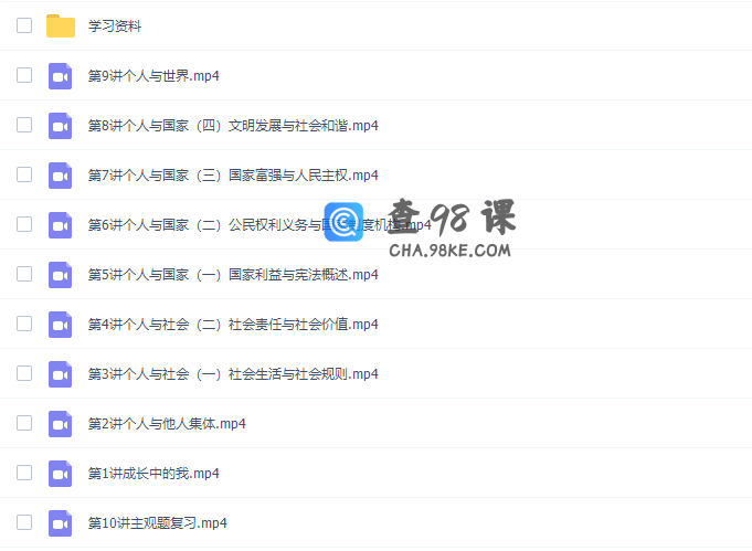 学而思中考政治2019年春季班课程（张俊康人教部编）