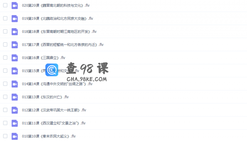 初中七年级历史上册课本张胜利同步网课教学视频（新人教部编版）