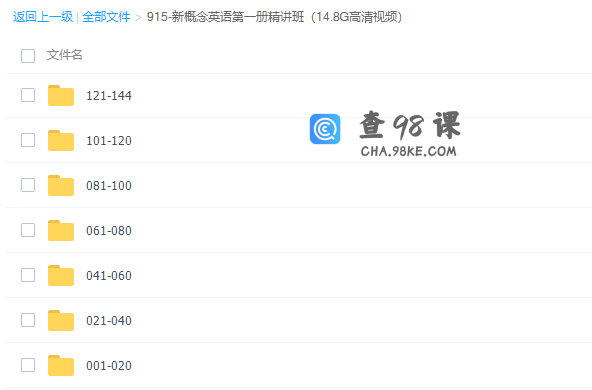 胡金铭新概念英语第1册教学视频课程（掌握学英语4项基本技能）