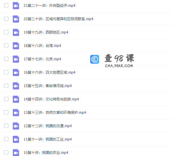 学科网中国地理杨晓松初一地理21讲全套（七年级微课堂）