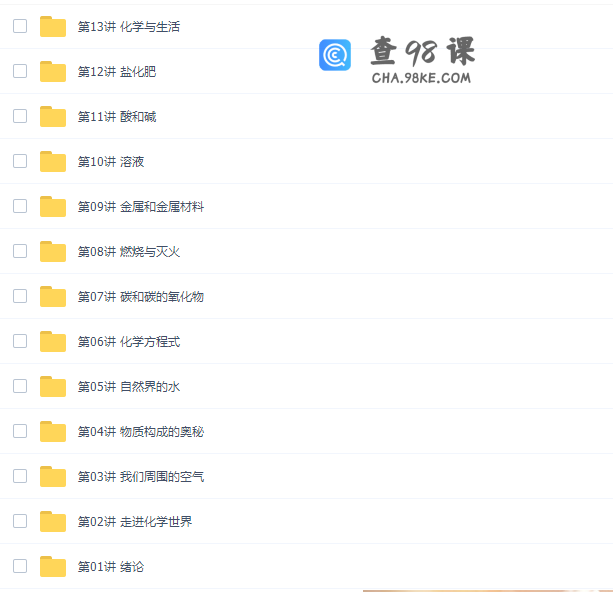 万门中学2019人教版化学九年级全册视频课程