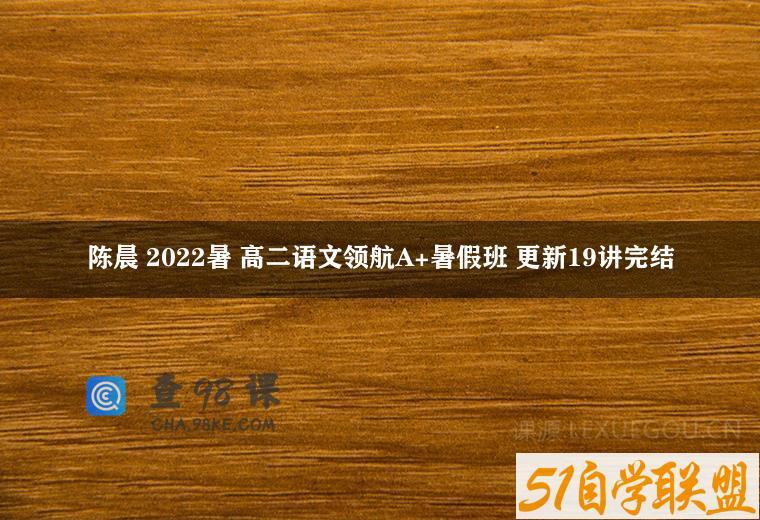 陈晨 2022暑 高二语文领航A+暑假班 更新19讲完结