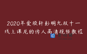 2020年爱股轩彭明允双十一线上课龙的传人高清视频教程