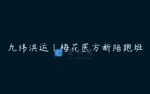 九纬洪运｜梅花医方断陪跑班