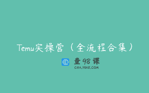 Temu实操营（全流程合集）
