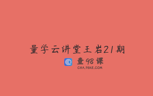 量学云讲堂王岩21期