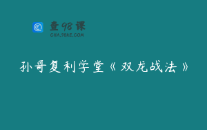 孙哥复利学堂《双龙战法》